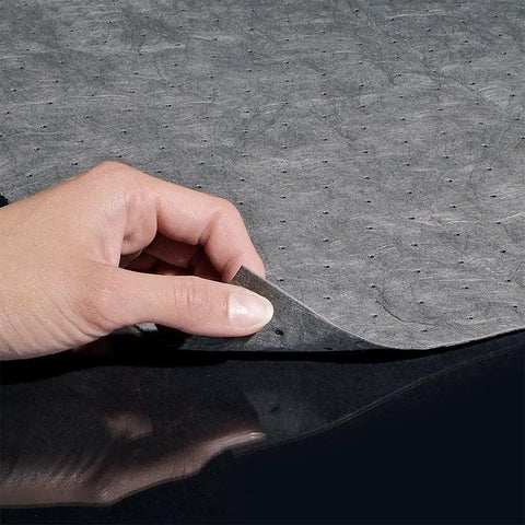 Heavy Duty Absorbent Mat Roll, 30 Inch Wide by 150 Foot Long, Lightweight Yet Durable Spill Cleanup Mat That Holds Up To 20.1 Gallons Per Roll, Multi Layer Thermally Bonded Polypropylene, MAT137