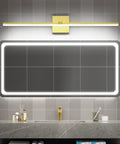 Gold 24 Inch Dimmable LED Vanity Light for Bathroom Over Mirror, Modern Bath Fixture in 6000K Cool White, Flicker Free 18W