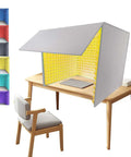 Portable Vocal Booth Sound Insulation Board Featuring High Density Acoustic Foam Panels For Desktop Recording Shield with yellow interior