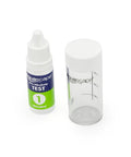 No Sweat Pond And Tank Water Quality Checker For Measuring KH And Total Alkalinity Levels includes a reagent bottle and mixing tube.