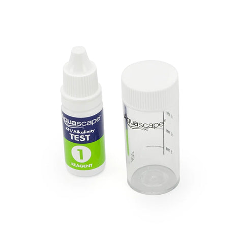 No Sweat Pond And Tank Water Quality Checker For Measuring KH And Total Alkalinity Levels includes a reagent bottle and mixing tube.