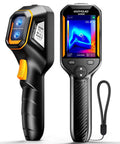 Thermal Imaging Camera With 640x480 IR Resolution And 25Hz Refresh Rate Dual Camera System With 2MP Visible Light Handy Handheld Pro Grade Unit For Home Inspection HVAC Electrical And Water Leak Detection, front view with wrist strap