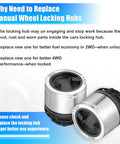 Front Manual Wheel Locking Hub For Ford Explorer 1995-2001, Ranger 1998-2003, Mazda B-Series Pickup 2001-2008, OE F87Z-3B396-BA