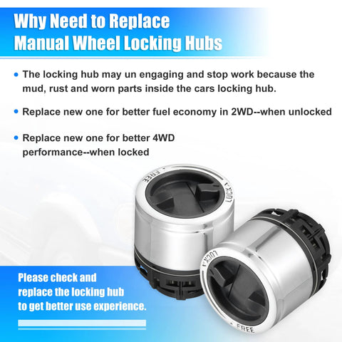 Front Manual Wheel Locking Hub For Ford Explorer 1995-2001, Ranger 1998-2003, Mazda B-Series Pickup 2001-2008, OE F87Z-3B396-BA