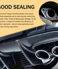 Two-piece graphite exhaust manifold gasket set, 2.5-inch donuts, universal automotive replacement