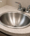 Stainless Steel RV Oval Sink With Single Bowl 10x13 Inch, 1.5 Inch Drain, No Faucet Included, Rust And Stain Resistant