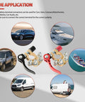 Wide application of Four Way Battery Terminal Connectors Set With Pure Brass Post Clips 1 Pair Quick Release Car Marine Main Cable Terminals
