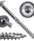 3 Inch Lag Screws No 15 Gauge Stainless Steel 300 Series Torx Drive Heavy Duty Tough As Nails Corrosion Resistant For ACQ Treated Wood