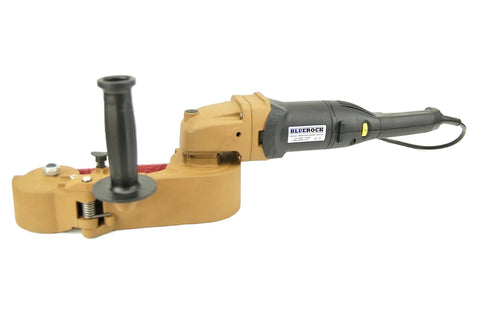 Pro Grade Pipe Sander With 25 Premium Abrasive Belts For Stainless Weld Prep And Rust Removal Heavy Duty Metal Grinding Machine side view