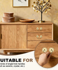 Six Pack Brass Cabinet Backplates With Vintage Flower Design on wooden drawers