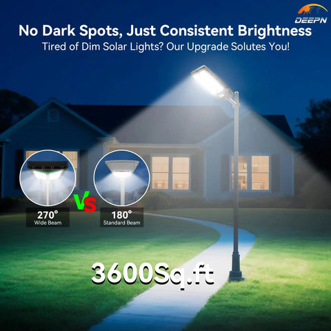 Heavy Hitter Outdoor Solar Garden Light With Quick Motion Sensor And Rad 270 Degree Beam To Light Up Driveways Yards And Fences Easy Peasy Routine