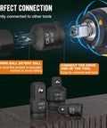 Kickass One Inch To Half Inch Impact Socket Adapter Reducer Conversion Kit For Real Mechanics And Home Shops Built From Damn Tough Chromoly Steel showing perfect connection features.