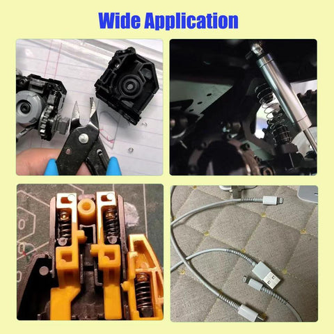 225pcs stainless steel compression springs, 24 sizes; includes pliers, shock absorber spring, and USB cable.