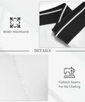 Printed Medium Long Underwear With Moisture Wicking And Quick Dry Breathable Ultra Stretchy 95 Percent Polyester 5 Percent Spandex Built For All Day Comfort Black Sizes S Through 4XL, showing waistband and flatlock seams