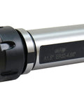 ER32 Coolant Through Straight Shank Extension Tool Holder with O Ring Seal and Slotted Nut, side view, 4.65 inch overall length