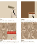Four Piece Rubber Wood Grain Paint Roller Set For Killer Faux Finish Textures instructions for textured wall painting.