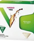 V60 Cone Coffee Filters Size 01 Natural 100 Count For Pour Over Brewers Disposable Single Use Fits 1 To 2 Cup Dripper Box