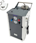 Heavy Duty Pneumatic Chip And Sludge Removal Machine For Cnc Workshops with pressure gauges and durable design.