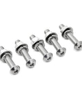 Five 5/16-18 button head socket cap bolts with nuts and washers, stainless steel 304, part of the One Stop 10 Pack Bolt Kit.
