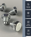 Heavy Duty Car Floor Jack Handle Bolts Rock Solid Hydraulic Pressure Rod Fixing Screws for 3 Ton 4 Ton showing silver bolts.
