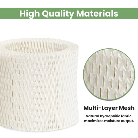 4 Pack Humidifier Filter Replacement Compatible With Honeywell HCM350B HCM350W HCM710 HEV312W Cool Mist HAC-504; multi-layer mesh design view.