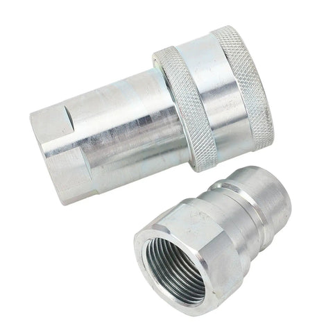 Bulletproof Hydraulic Quick Coupler 1 Inch Npt With Iso5675 Plug And Play Feature delivers 4000 Psi load capacity, aluminum body.