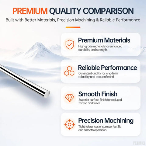 Premium quality comparison for Top Tier 2 Pack Of Premium 10mm X 250mm Linear Motion Rods Shafts Made From Tough C45 Steel.