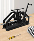 Heavy-Duty Tube Roller Bender Braking Machine With Handle For Precise Metal Pipe Bending In Repair Shops And Industrial Settings Made From Durable #45 Steel on a tabletop.