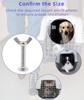 Confirm the size of Works Like A Charm M6 Bolt and Butterfly Nut Set for Dog Crate Repairs next to two dogs in a pet carrier.