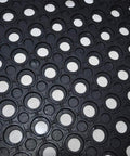 Close-up of anti fatigue rubber floor mat interlocking non slip drainage tile for restaurant kitchen bar garden outdoor wet areas