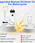 BELEY brake bleeder kit for motorcycles; white 1L bottle with black lid, hand pump and clear hose for brake bleeding