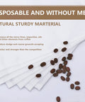 Cold Brew Filter Bags 100 Pack For Home Use Disposable Coffee Brewing Bags Measuring 11.25 x 13 Inches with scattered coffee beans