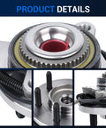 Front Wheel Hub And Bearing Assembly For 2009 2010 Ford F150 4WD 6 Lug ABS Front Axle Replacement 7.2 Inch Flange Diameter close-up