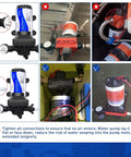 Water Pressure Booster Pump For Home And RV 110V Self Priming Diaphragm Pump Delivers 5.5 GPM And Adjustable 30 To 75 PSI installation guide