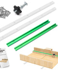 Crosscut Sled Kit For Table Saw With Two Aluminum 12 Inch T Track And Two UHMW 17 Inch Miter Bars Including Star Knob Bolt Washer And Screws For Quick Easy Pro Grade Crosscuts In Woodworking