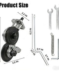 Titanium Drill Nibbler Sheet Metal Cutting Tool Kit with dimensions, wrenches, and adapter for precise metal work