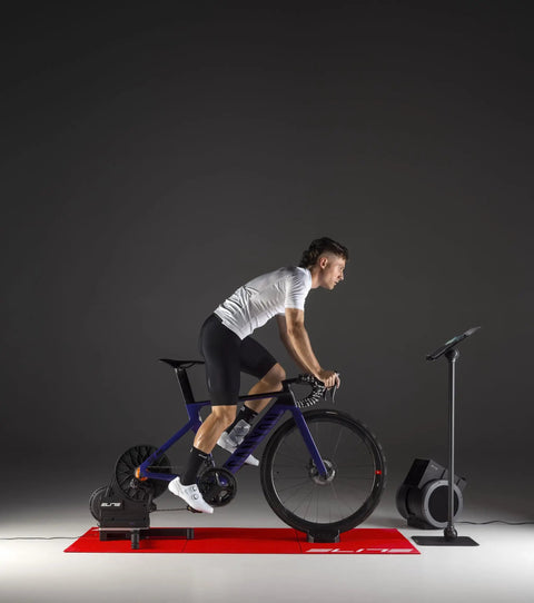 Cyclist on Avanti Zwift Ready Direct Drive Bike Trainer With Virtual Shifting One Percent Power Accuracy WiFi And Bluetooth