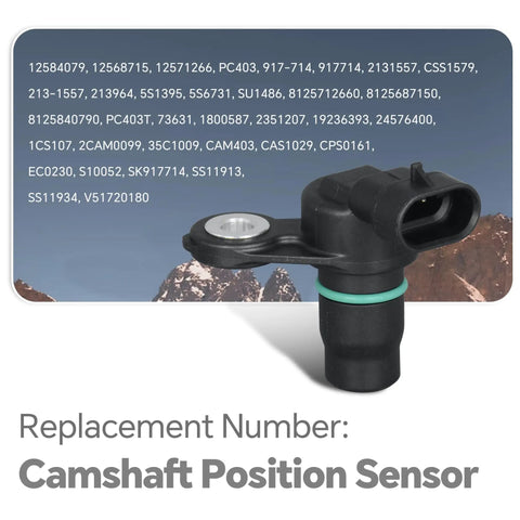Camshaft Position Sensor For Buick Rainier, Chevrolet Cobalt SS, Colorado, Trailblazer, GMC Canyon, Envoy, And Isuzu Ascender - Beefed-Up OE Replacement 12568715 12571266 PC403 917-714 12584079 2131557 2CAM0099 product image.