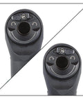 Close-up of 18V Cordless Ratchet With 3/8 In And 1/4 In Square Drives, featuring interchangeable drive heads for quick fastening jobs.