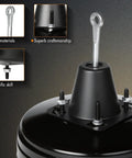 Rock Solid Vacuum Power Brake Booster Fitting For Dodge Nitro 2007 To 2011 Jeep Liberty 2008 To 2012 Wrangler 2007 To 2010 close-up view of steel top with mounting hardware.