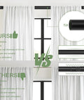 Comparison of wrap around blackout curtain rods: ours with 1-inch 0.8mm wall, others with 0.5mm wall thickness and exposed teeth.