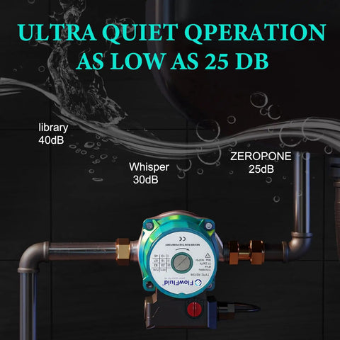 Instant Hot Water Recirculating Pump For Home Use With 110V Three Speed Control and solid stainless build, ultra quiet operation indicator.