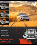Two Front Wheel Bearing And Hub Assembly Fits Dodge Ram 1500 1994 1999 5 Lug 4WD With Rear ABS for improved stability in sand dunes