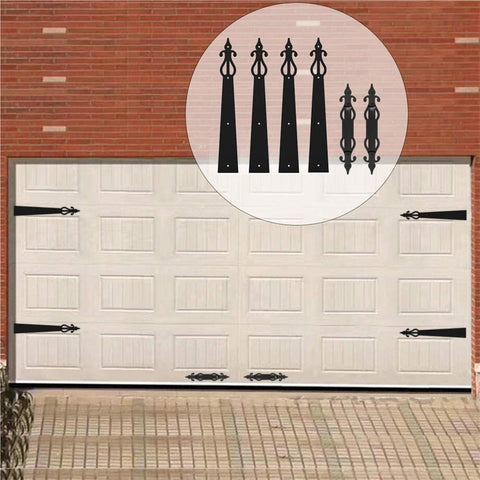 Heavy Duty Garage Door Hinge Kit With Silent Hydraulic Buffer on white door, decorative hardware set for wood or aluminum doors