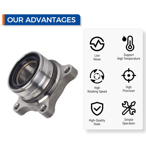 Rear Wheel Bearing Hub Assembly Pair For 2007 To 2020 Tundra DIY Friendly Beefed Up Heavy Duty Replacement With Sealed Bearings