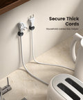 Spring Lock Cable Clips 6 Pack For Desk Nightstand Wall Car Office Cord Management Adhesive Wire Organizer For Phone Chargers Easy Install