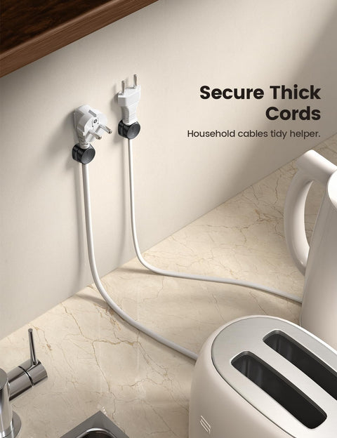 Spring Lock Cable Clips 6 Pack For Desk Nightstand Wall Car Office Cord Management Adhesive Wire Organizer For Phone Chargers Easy Install
