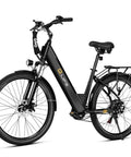 Get Up And Go City Commuter Electric Bike For Adults With 65 Mile Range 1200 Watt Peak Motor 26 Inch Ebike, matte black frame