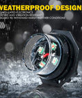 Hideaway Strobe Lights Kit With 4 High Output White Amber LEDs, weatherproof design, raindrops on lens