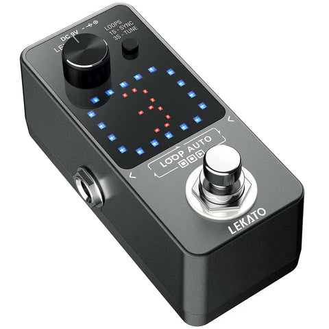 Guitar Looper Pedal For Electric Guitar And Bass With Sync Tuner LED Screen And Unlimited Overdubs Three Independent Loops